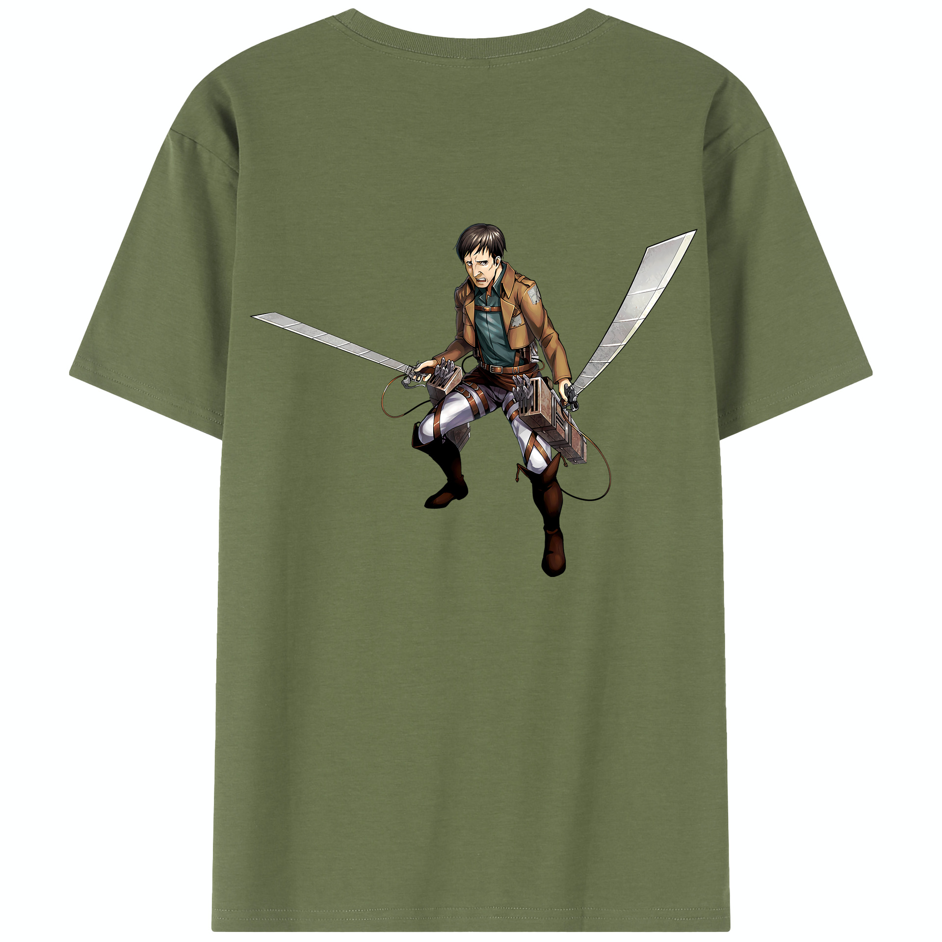 （画像用） 進撃の巨人 Attack on Titan 綿100％半袖Tシャツ（背面プリント）
